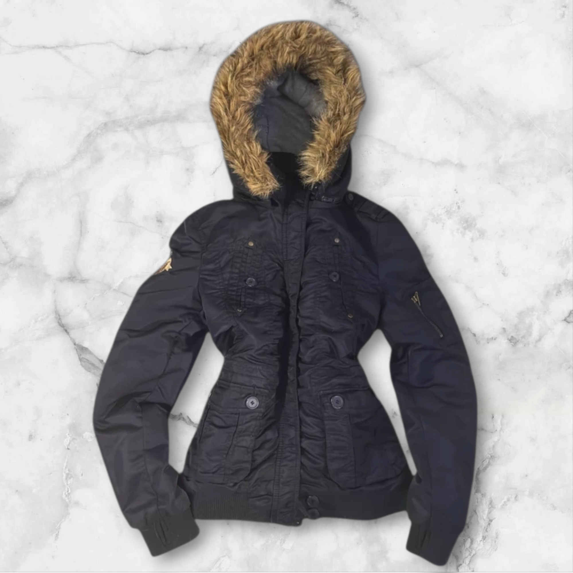 Rock Angel fur winterjacke size XL